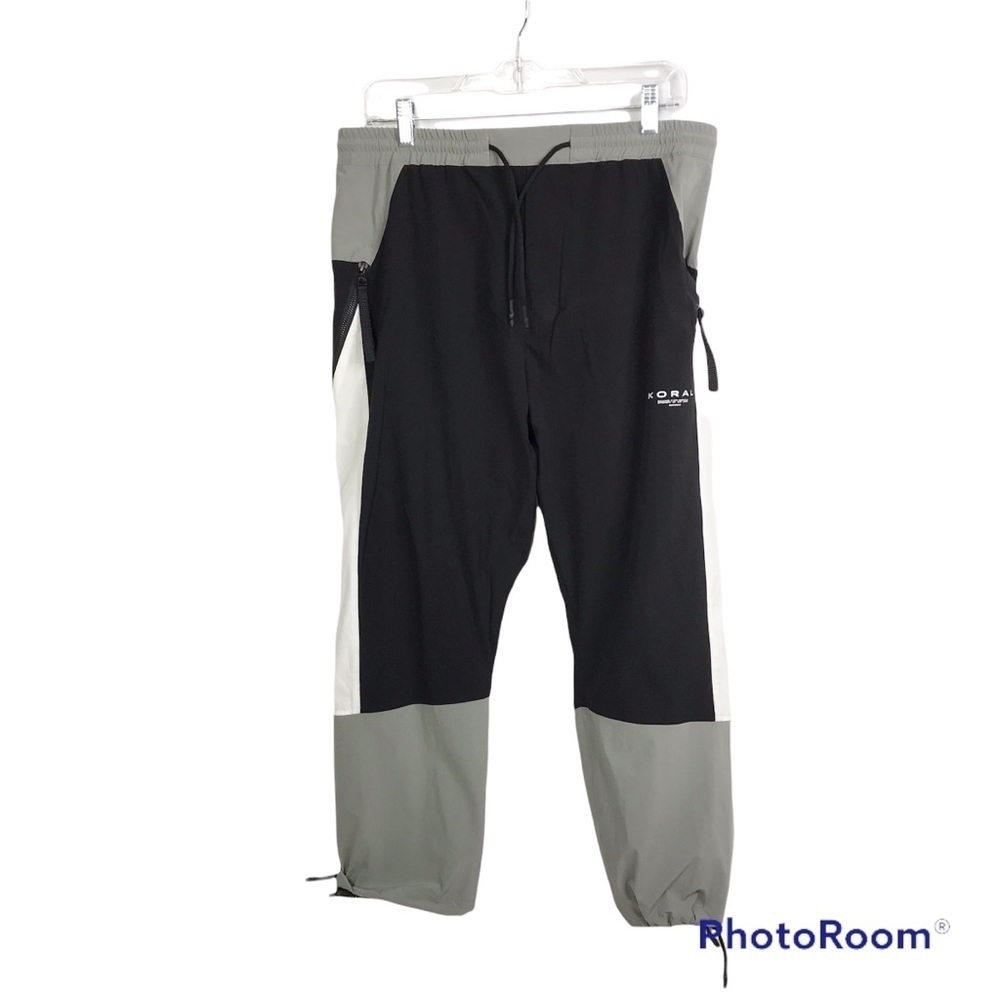 Koral men’s black grey and white windbreakers pants nwot